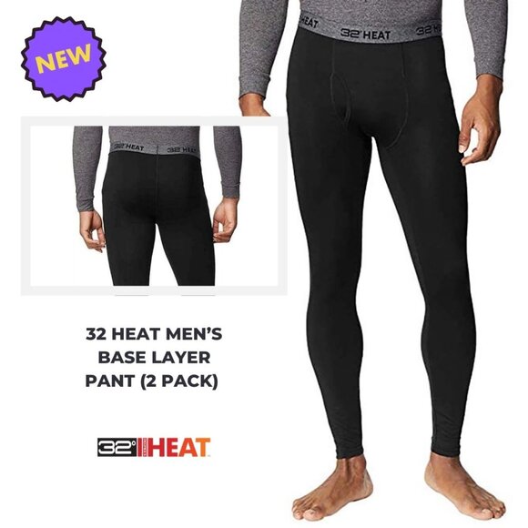 ✨ 32 DEGREES | Men's base layer heat pants (2 pack) - Picture 1 of 3
